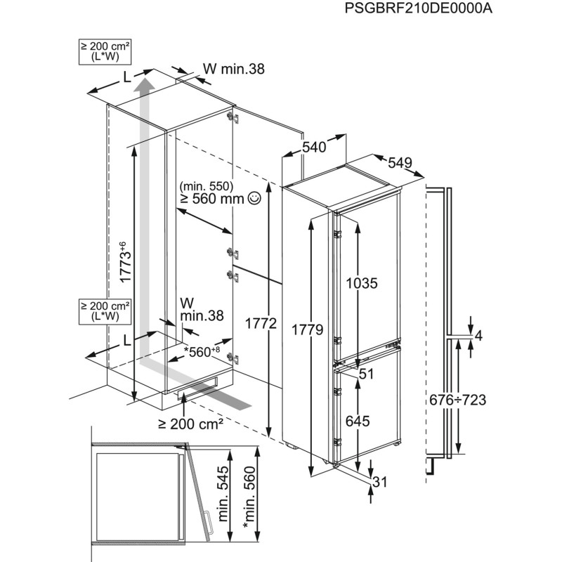 Вбудований холодильник Electrolux LNA6LE18S