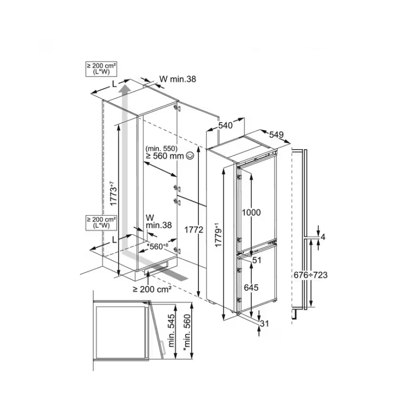 Вбудований холодильник AEG TSC7G181ES