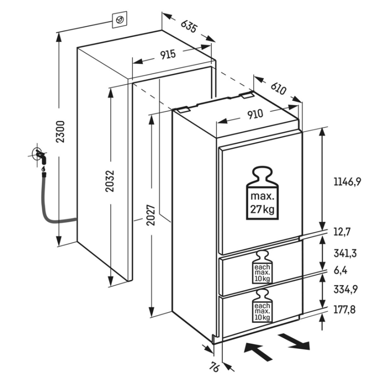 Встраиваемый холодильник Liebherr ECBNe 8870