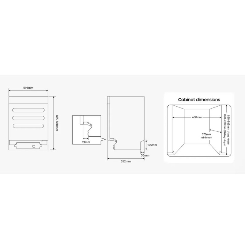 Вбудована посудомийна машина Samsung DW60DG790I00U1
