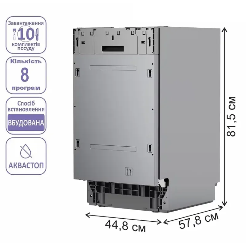 Встраиваемая посудомоечная машина PRIME Technics PDW 45108 RBI