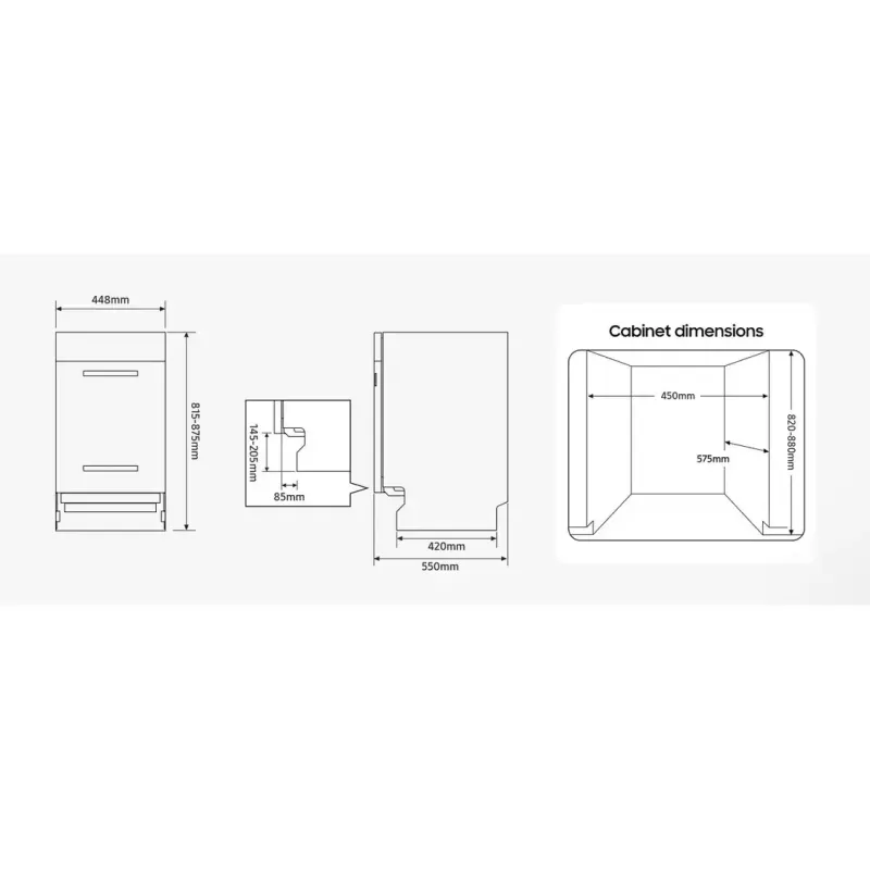 Встраиваемая посудомоечная машина Samsung DW50DG450B00UA