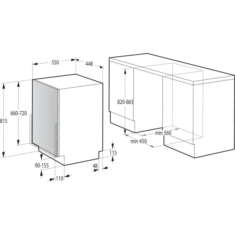 Встраиваемая посудомоечная машина Gorenje GV520E15