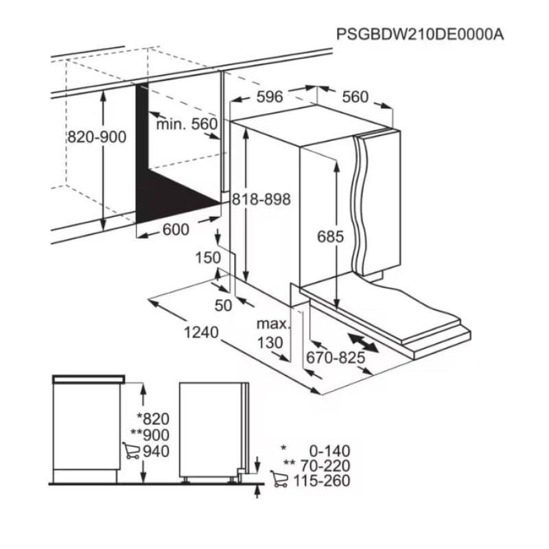 Встраиваемая посудомоечная машина AEG FSE94848P