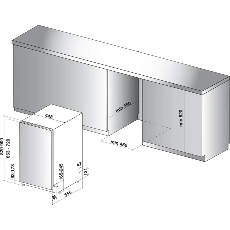 Встраиваемая посудомоечная машина Indesit DSIE 2B10