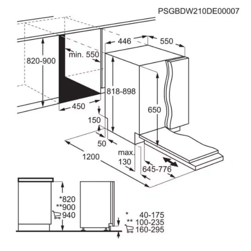 Встраиваемая посудомоечная машина AEG FSE72517P