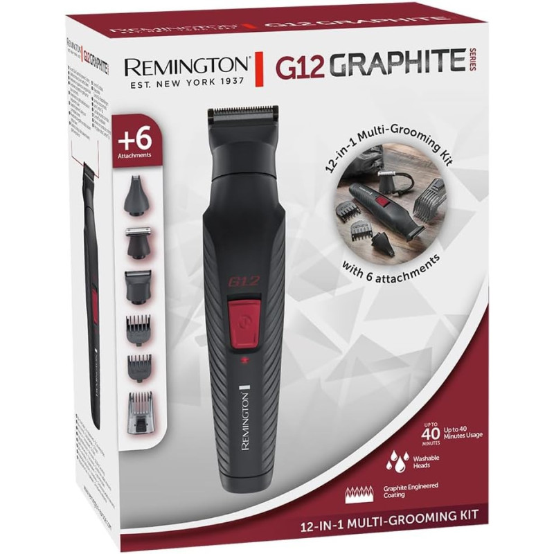 Тример REMINGTON PG2120 G10 Graphite 12-in-1 Multigrooming Kit