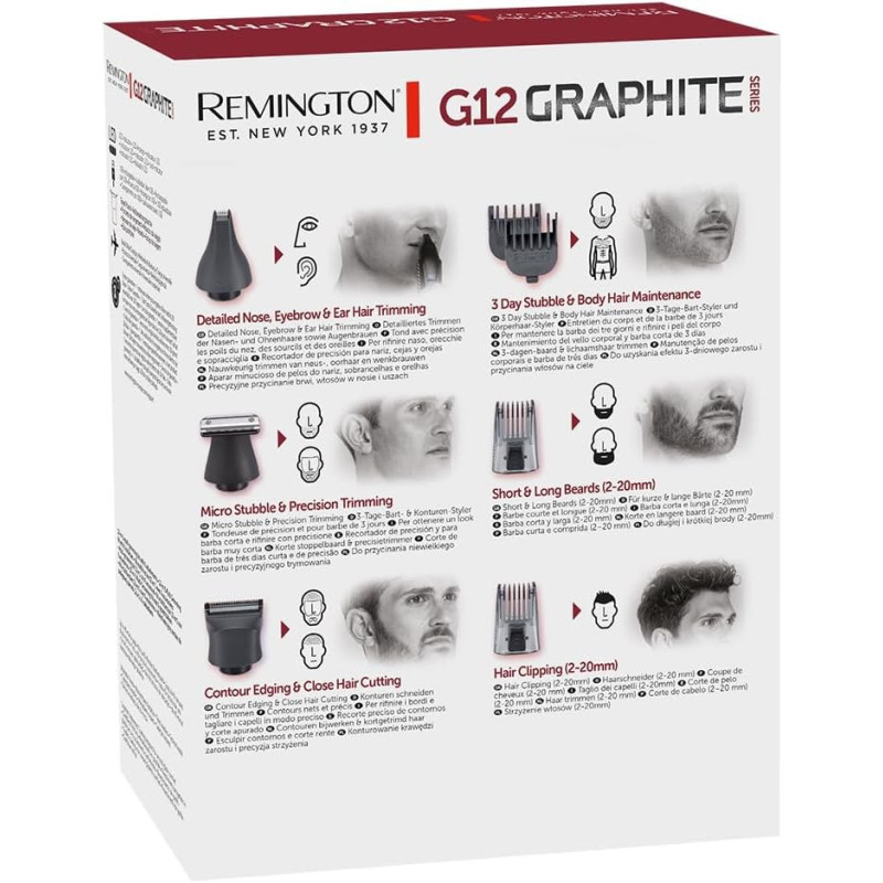 Тример REMINGTON PG2120 G10 Graphite 12-in-1 Multigrooming Kit