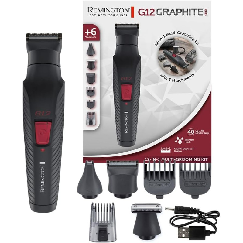 Тример REMINGTON PG2120 G10 Graphite 12-in-1 Multigrooming Kit