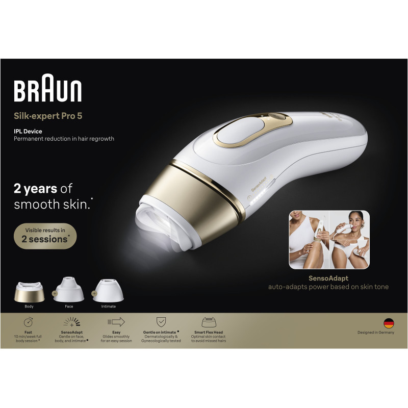 Эпилятор Braun Silk Expert Pro 5 PL5351 + Бритва Gillette Venus Extra Smooth + Косметичка (8700216938051)