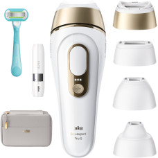 Эпилятор Braun Silk Expert Pro 5 PL5412 + Триммер для лица + Бритва Gillette Venus Extra Smooth + Косметичка (8700216938006)