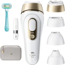 Эпилятор Braun Silk Expert Pro 5 PL5412 + Триммер для лица + Бритва Gillette Venus Extra Smooth + Косметичка (8700216938006)