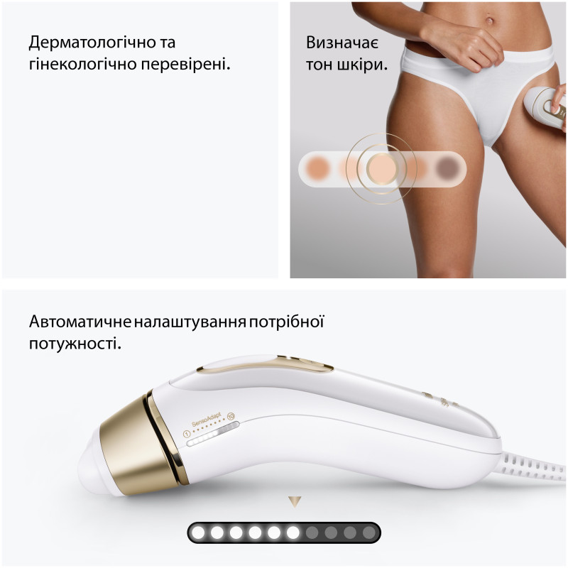 Эпилятор Braun Silk Expert Pro 5 PL5412 + Триммер для лица + Бритва Gillette Venus Extra Smooth + Косметичка (8700216938006)