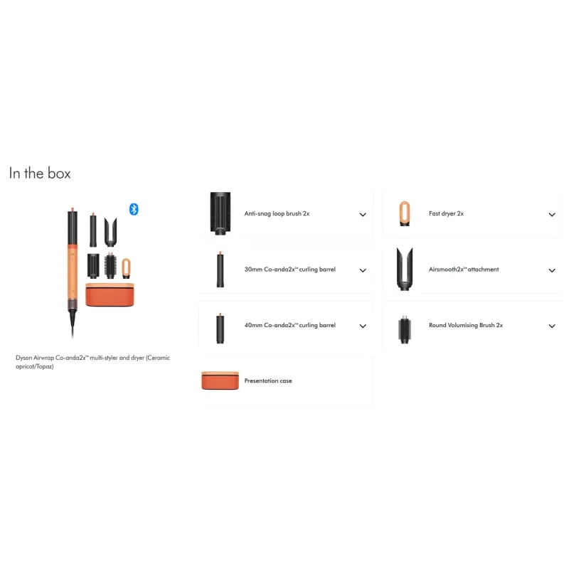 Dyson Airwrap Coanda 2x Multi-styler & Dryer Straight to Wavy Ceramic Apricot/Topaz (264003-01)
