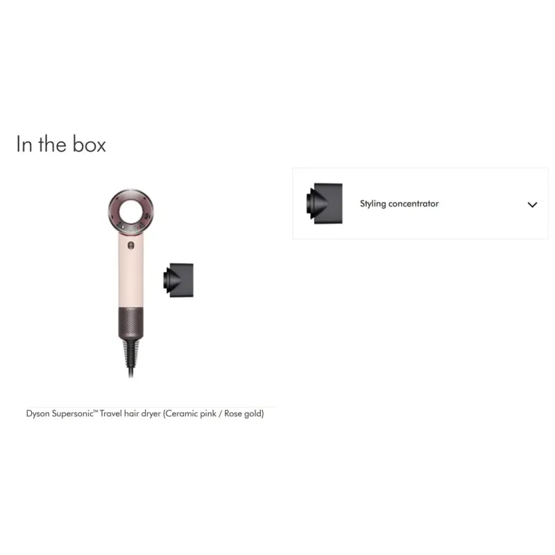 Dyson Supersonic HD19 Travel Ceramic Pink/Rose Gold (492457-01)