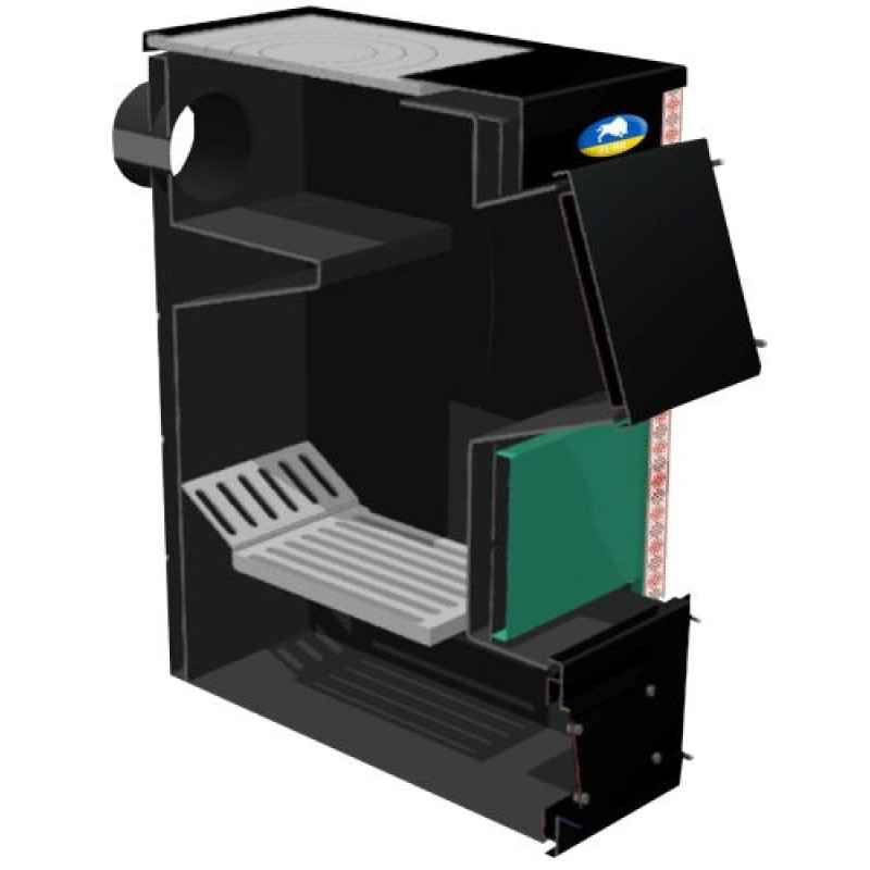 Котел опалення Zubr Eko з плитою 15 кВт