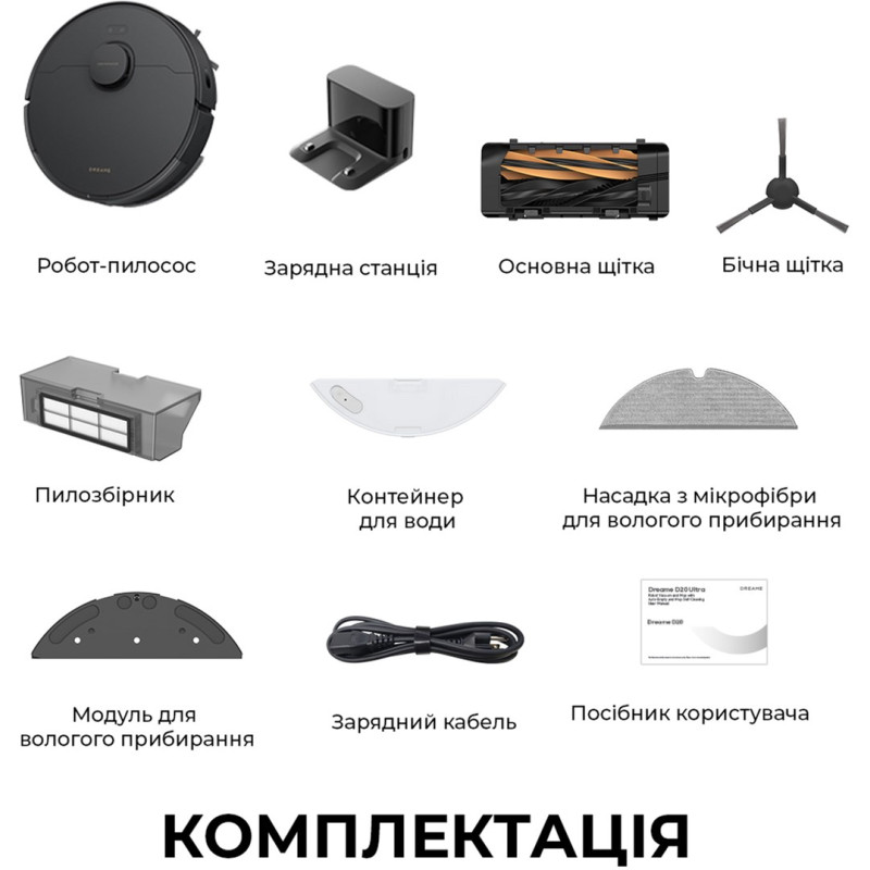 Робот-пылесос Dreame Bot D20 Black (RLD35GA-bl)