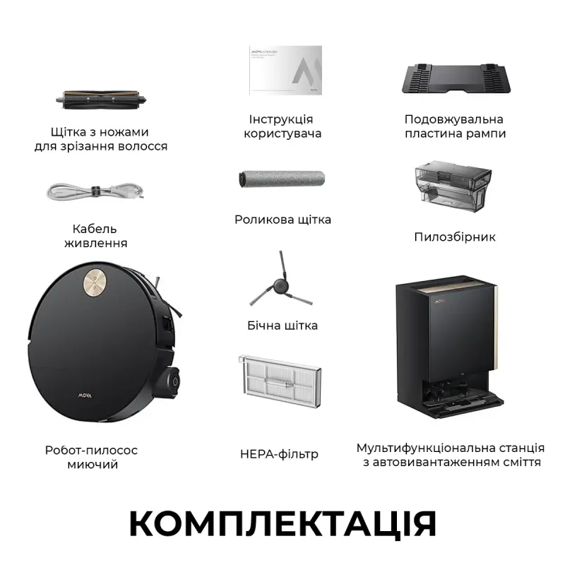 Робот-пылесос Mova S70 Ultra Roller Black (RLZ52EE-Bl)