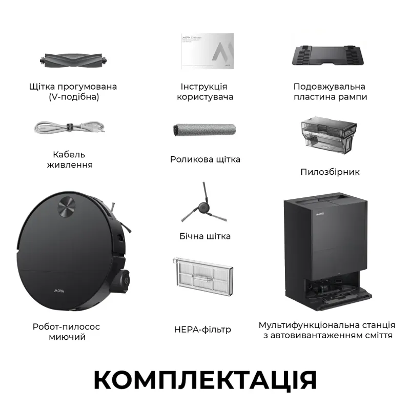 Робот-пылесос Mova S70 Roller Black (RLZ12SE-Bl)