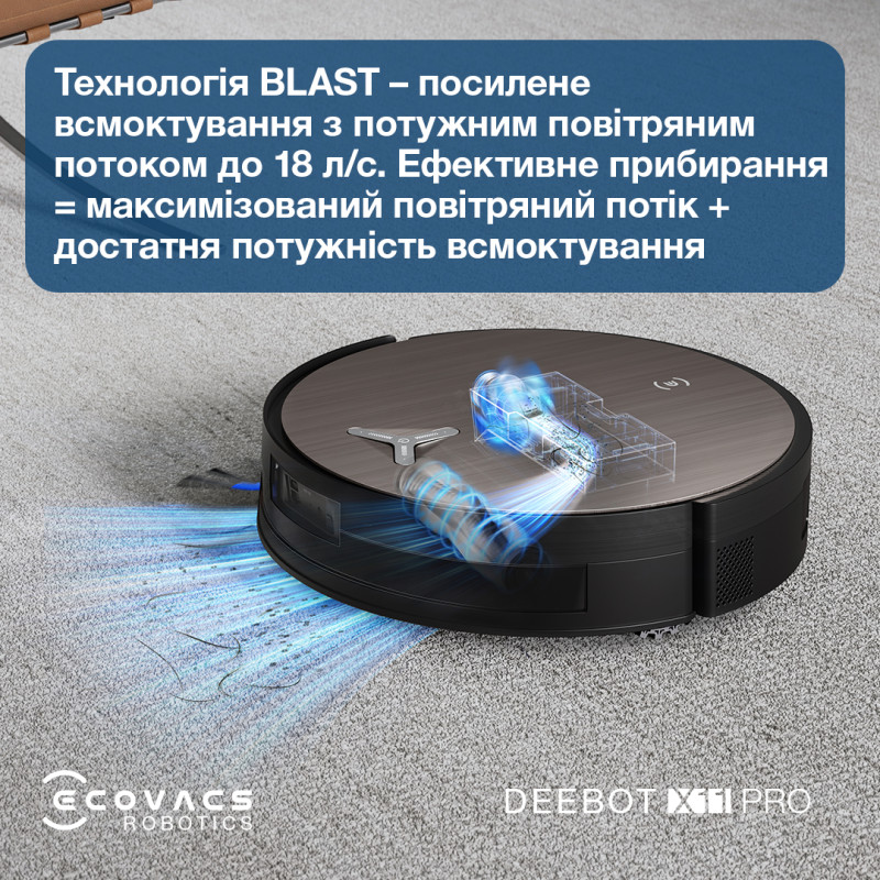 Робот-пилосос ECOVACS Deebot X11 Pro Omni (DEX99-1 BLACK)