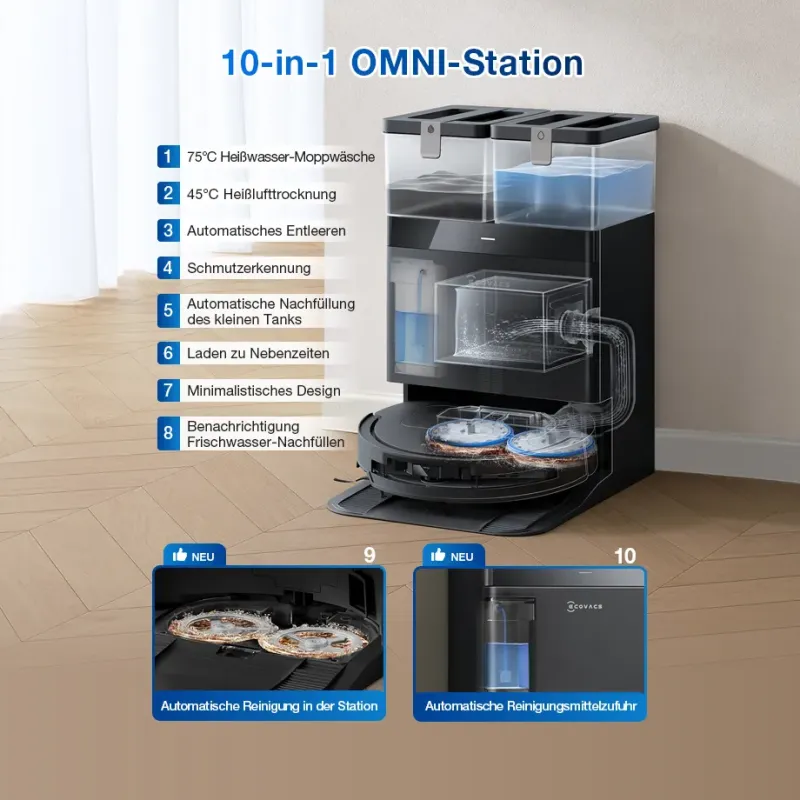 Робот-пылесос ECOVACS Deebot T50 Pro Omni Gen2 Black (DDX57)