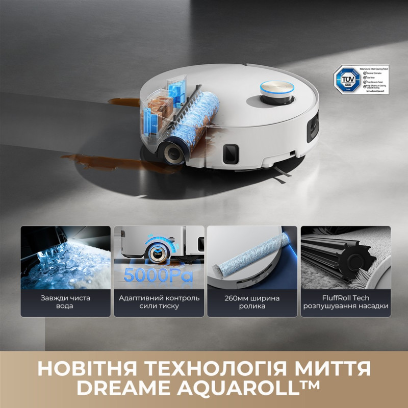 Робот-пилосос Dreame Aqua 10 Ultra Roller Complete White (RLH71DE-1-wh)