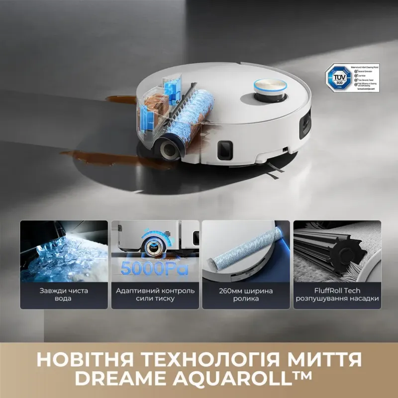 Робот-пылесос Dreame Aqua 10 Ultra Roller Complete White (RLH71DE-1-wh)