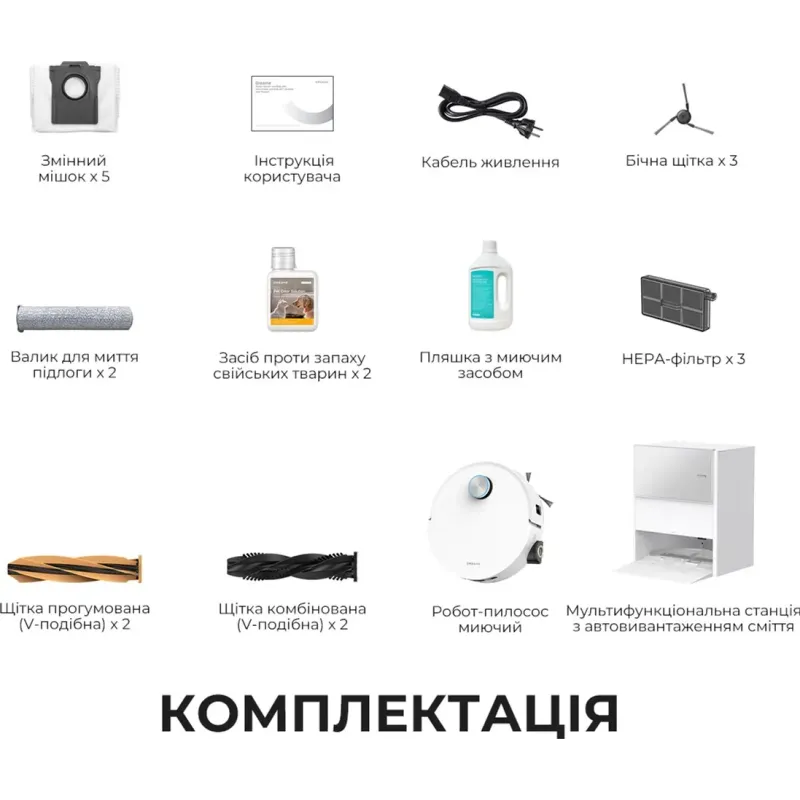 Робот-пылесос Dreame Aqua 10 Ultra Roller Complete White (RLH71DE-1-wh)