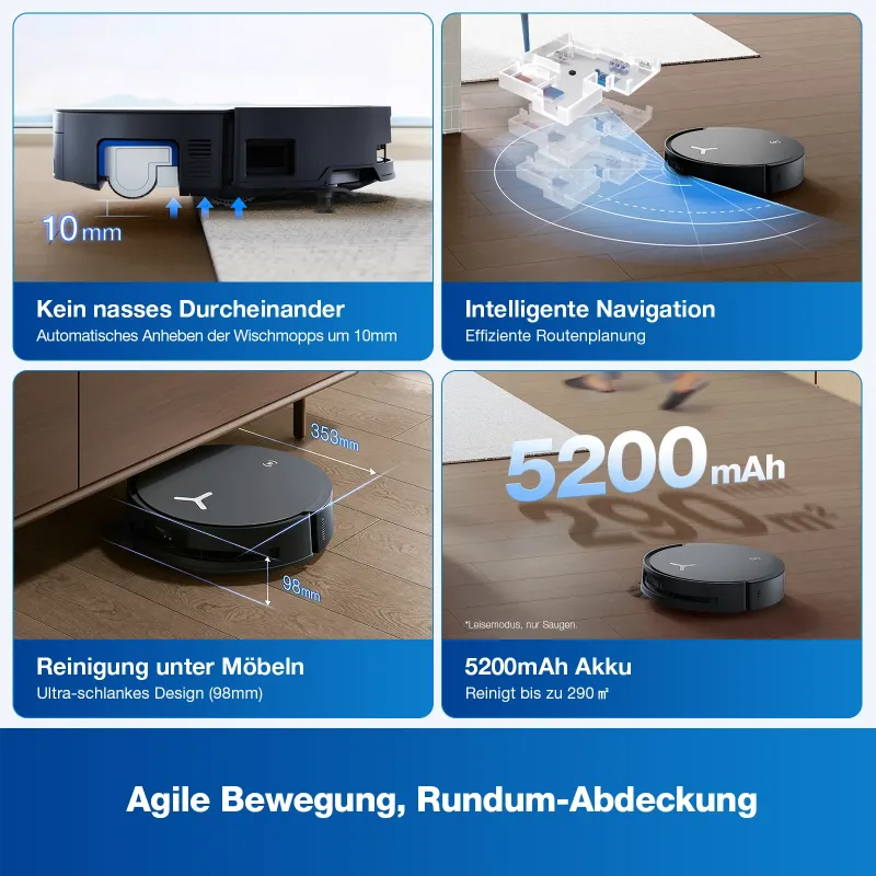 Робот-пилосос ECOVACS Deebot X8 Omni Black