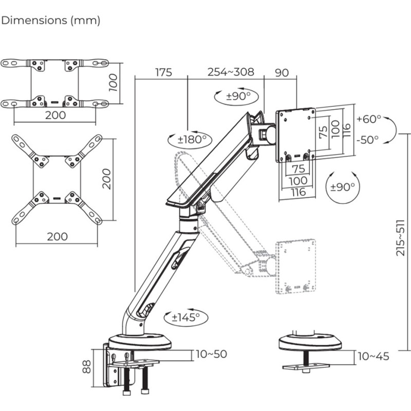 Кронштейн ITech LDT96-C012
