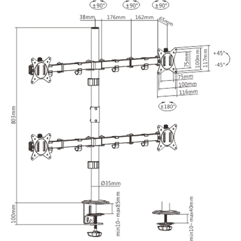 Кронштейн BRATECK LDT66-C048