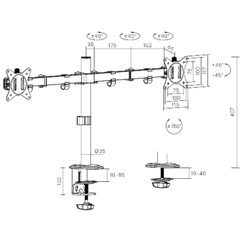 Кронштейн BRATECK LDT66-C024