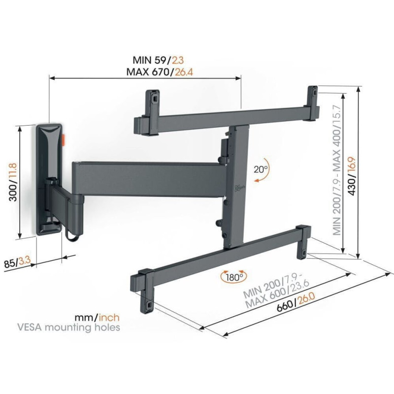 VOGELS TVM 3665 OLED Black