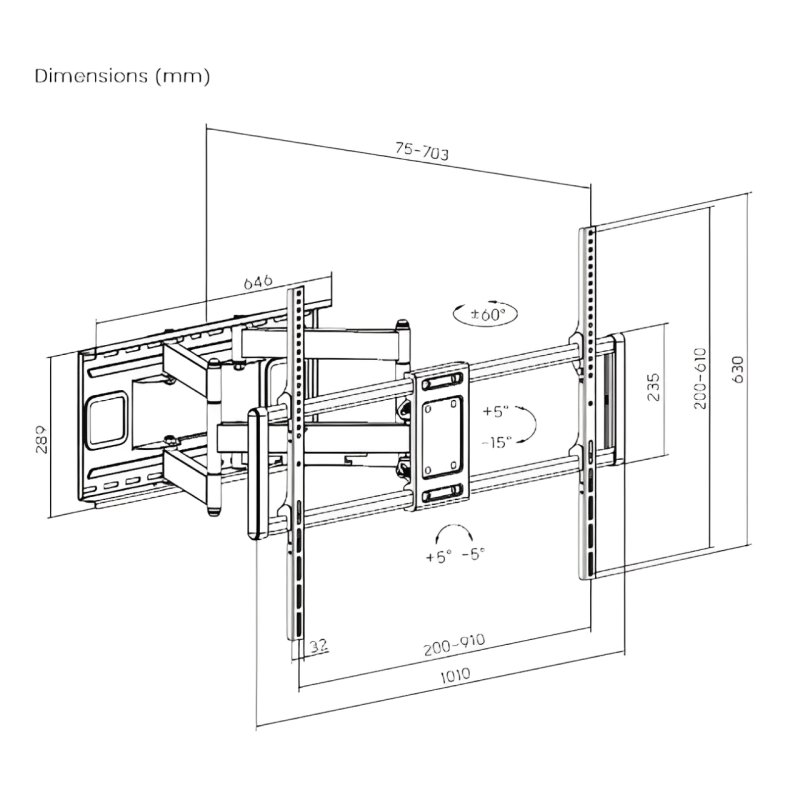 Кронштейн Gembird WM-120ST-01