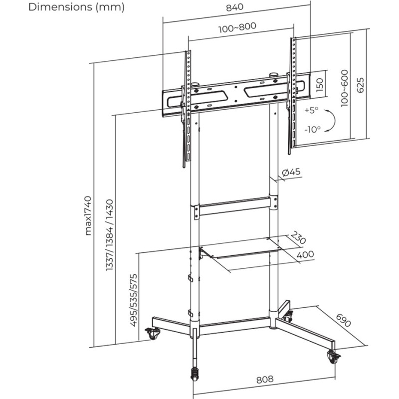 Кронштейн ITech T1044TE 55