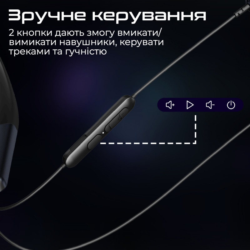 Наушники Promate Leap-200H Black