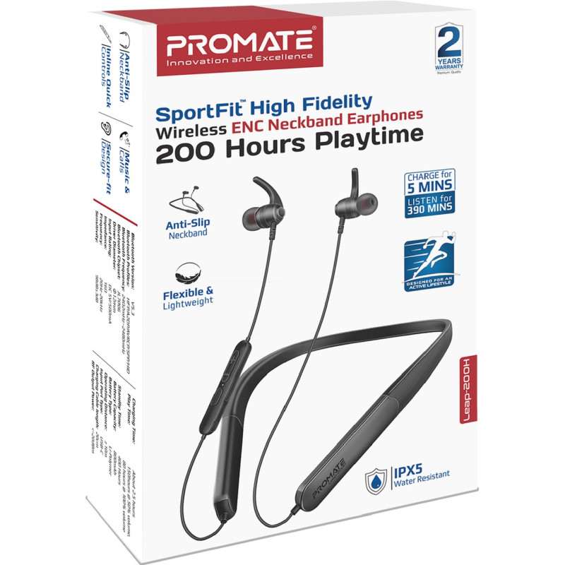 Наушники Promate Leap-200H Black