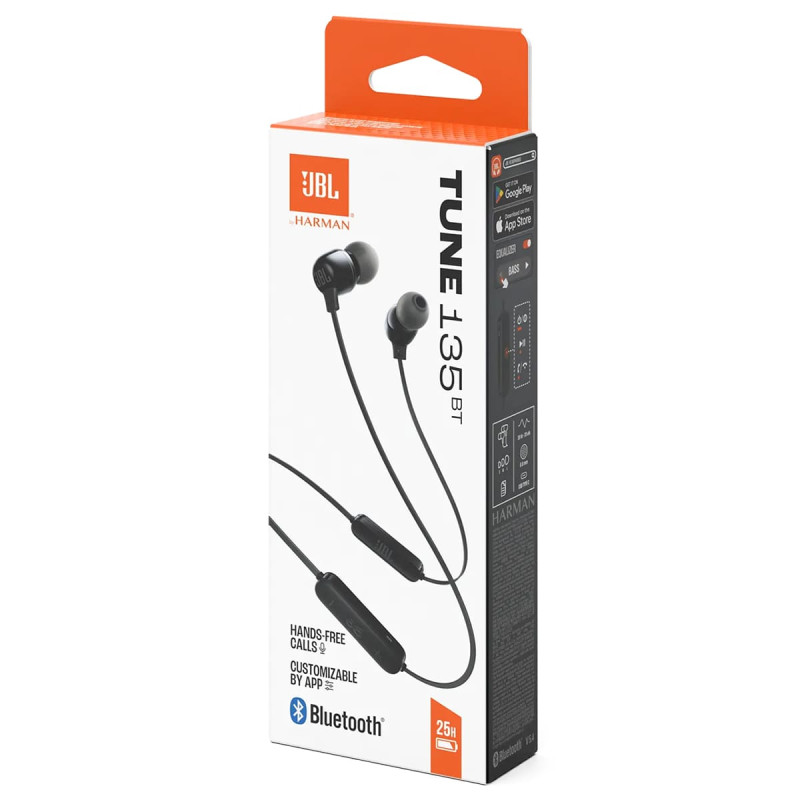 Наушники JBL Tune 135BT Black (JBLT135BTBLK)