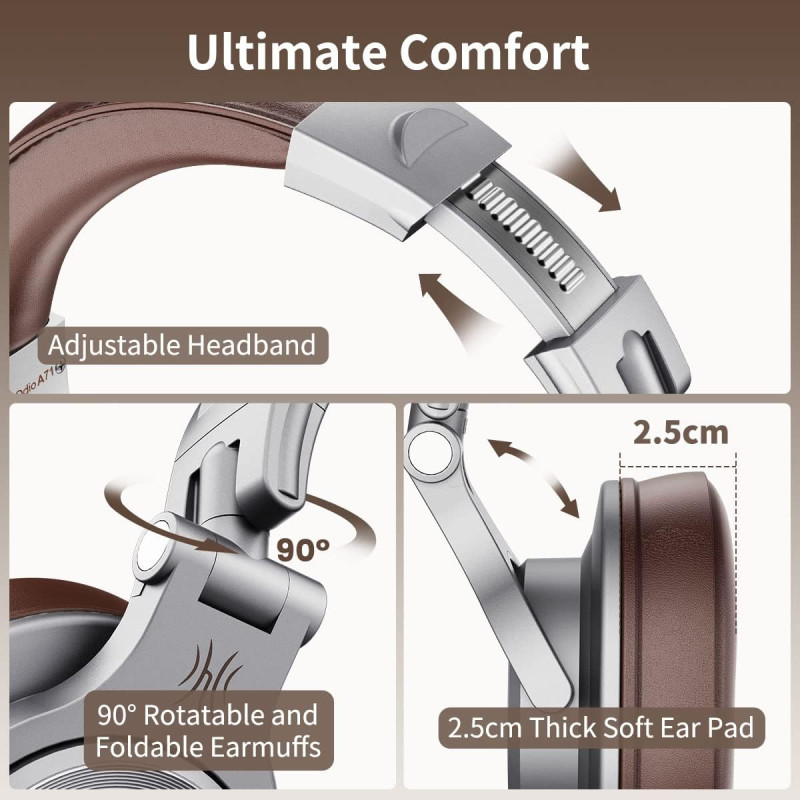 Наушники OneOdio A71 Silver Brown