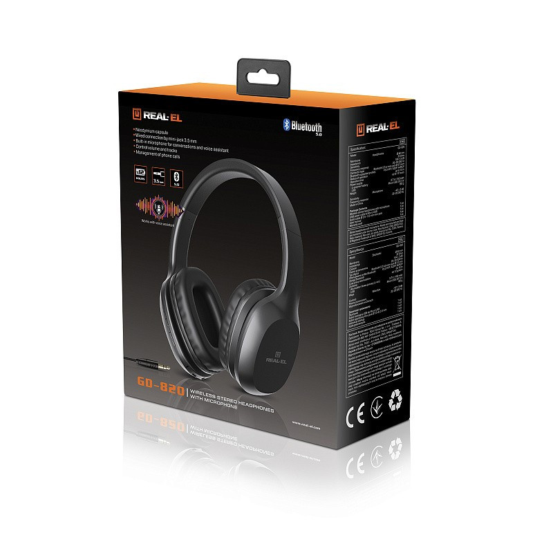 Наушники REAL-EL GD-820 Black (EL124100051)