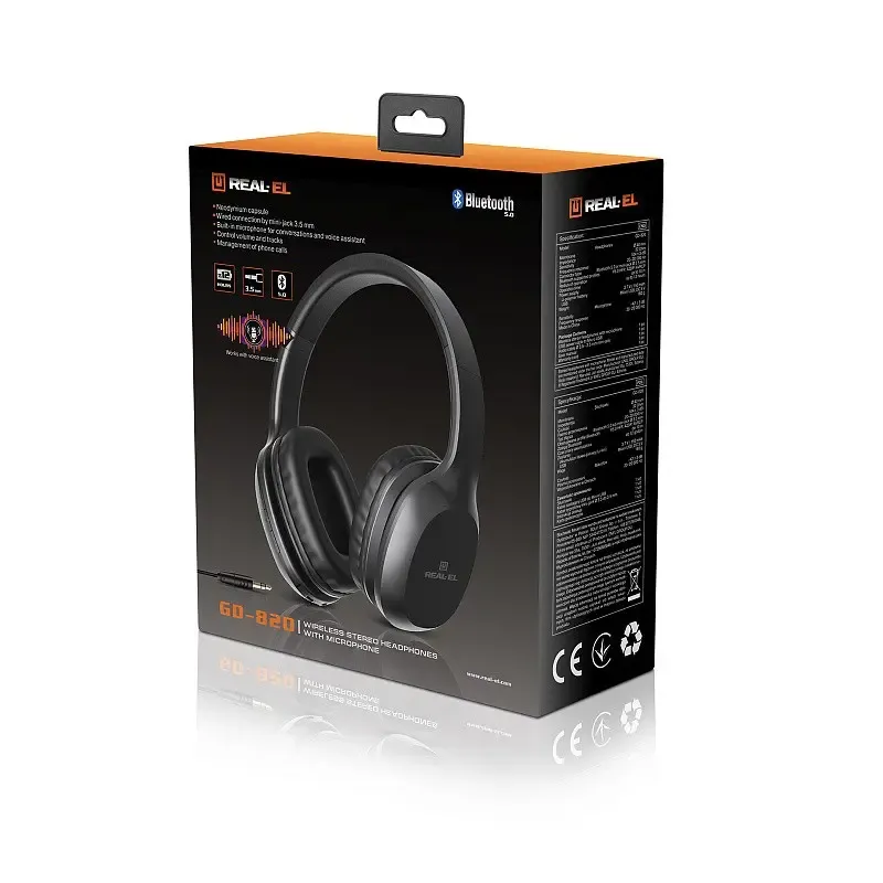 Навушники REAL-EL GD-820 Black (EL124100051)