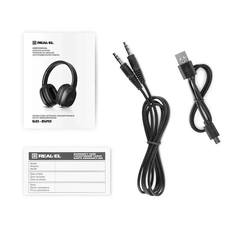 Навушники REAL-EL GD-820 Black (EL124100051)