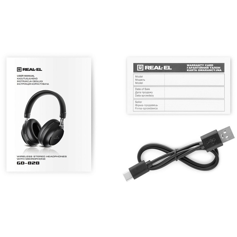 Навушники REAL-EL GD-828 Black (EL124100052)