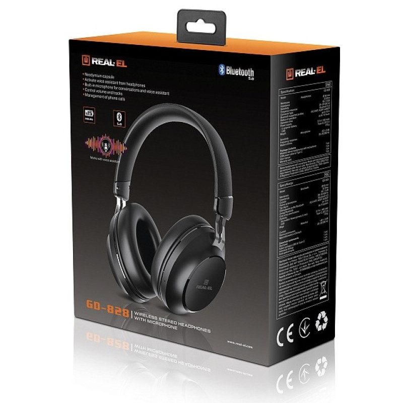 Навушники REAL-EL GD-828 Black (EL124100052)