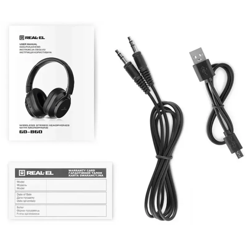 Навушники REAL-EL GD-860 Black (EL124100053)