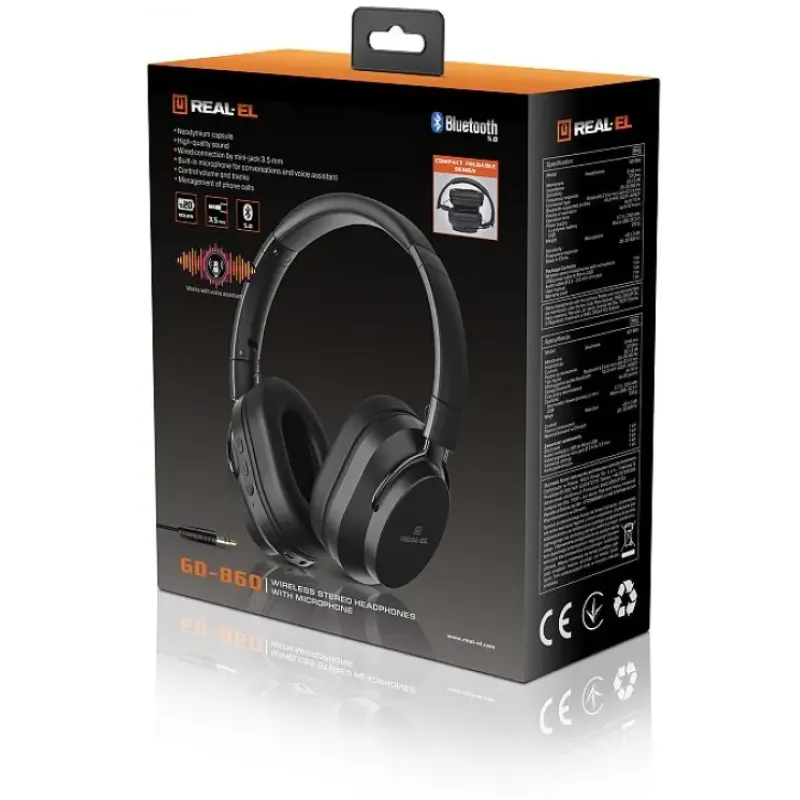 Навушники REAL-EL GD-860 Black (EL124100053)