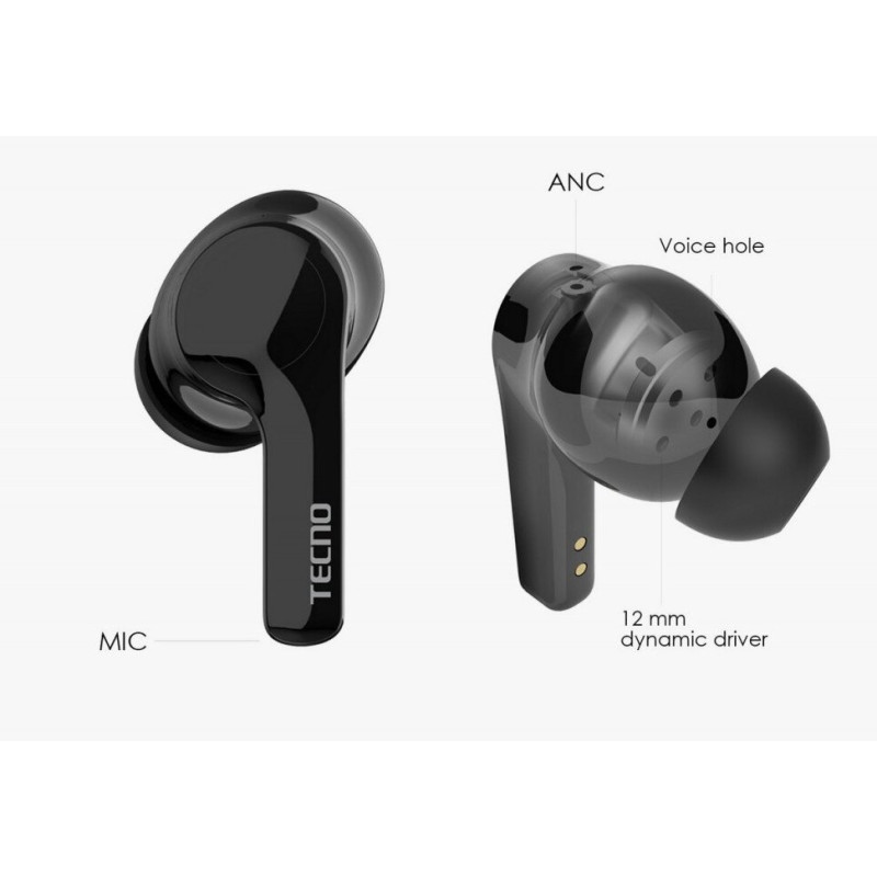 Наушники Tecno Hipods H3 Black (4895180768019)