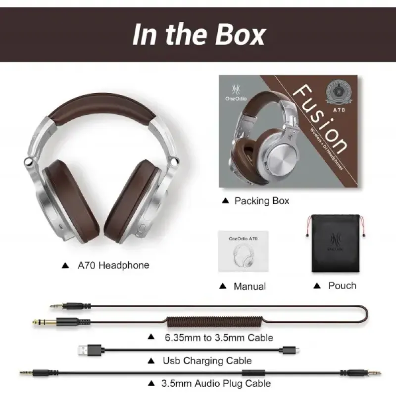 Наушники OneOdio A70 Silver Brown