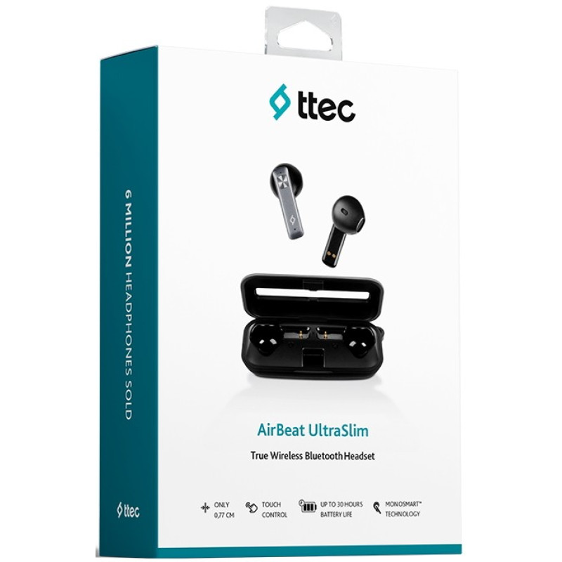 Наушники TTEC AirBeat UltraSlim Space Gray (2KM136UG)