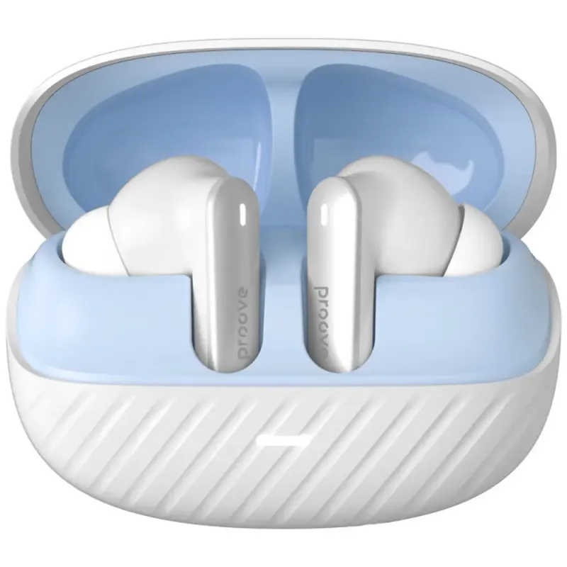 Наушники Proove Blitz II TWS with Hybrid ANC (APP) white/blue (TWBL2001AP21)